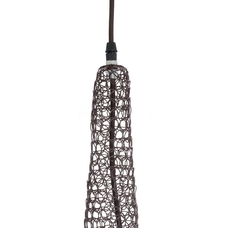 GLOBOSTAR® KENTUCKY 01881 Vintage Κρεμαστό Φωτιστικό Οροφής με Ντουί 1 x E27 AC 220-240V IP20 - Καφέ - Μ30 x Π30 x Υ50cm