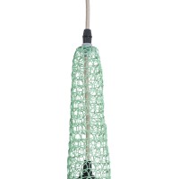 GLOBOSTAR® KENTUCKY 01882 Vintage Κρεμαστό Φωτιστικό Οροφής με Ντουί 1 x E27 AC 220-240V IP20 - Τιρκουάζ - Μ30 x Π30 x Υ50cm