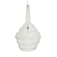 GLOBOSTAR® KENTUCKY 01883 Vintage Κρεμαστό Φωτιστικό Οροφής με Ντουί 1 x E27 AC 220-240V IP20 - Λευκό - Μ60 x Π60 x Υ90cm