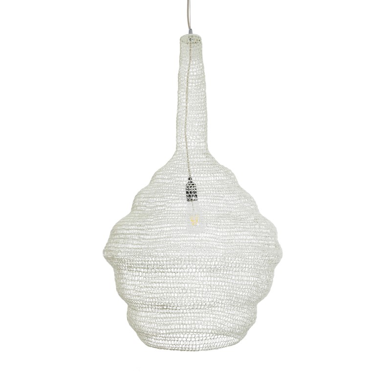 GLOBOSTAR® KENTUCKY 01883 Vintage Κρεμαστό Φωτιστικό Οροφής με Ντουί 1 x E27 AC 220-240V IP20 - Λευκό - Μ60 x Π60 x Υ90cm