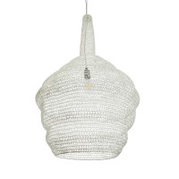 GLOBOSTAR® KENTUCKY 01883 Vintage Κρεμαστό Φωτιστικό Οροφής με Ντουί 1 x E27 AC 220-240V IP20 - Λευκό - Μ60 x Π60 x Υ90cm