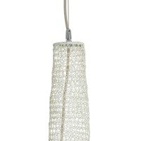 GLOBOSTAR® KENTUCKY 01883 Vintage Κρεμαστό Φωτιστικό Οροφής με Ντουί 1 x E27 AC 220-240V IP20 - Λευκό - Μ60 x Π60 x Υ90cm
