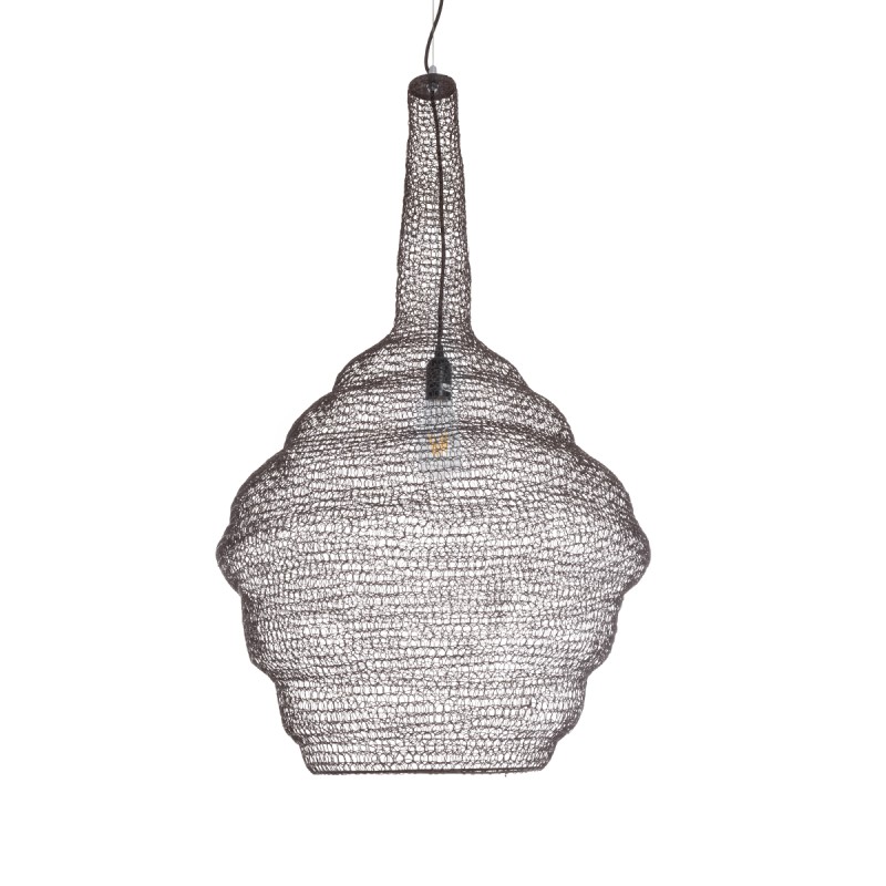 GLOBOSTAR® KENTUCKY 01884 Vintage Κρεμαστό Φωτιστικό Οροφής με Ντουί 1 x E27 AC 220-240V IP20 - Καφέ - Μ60 x Π60 x Υ90cm