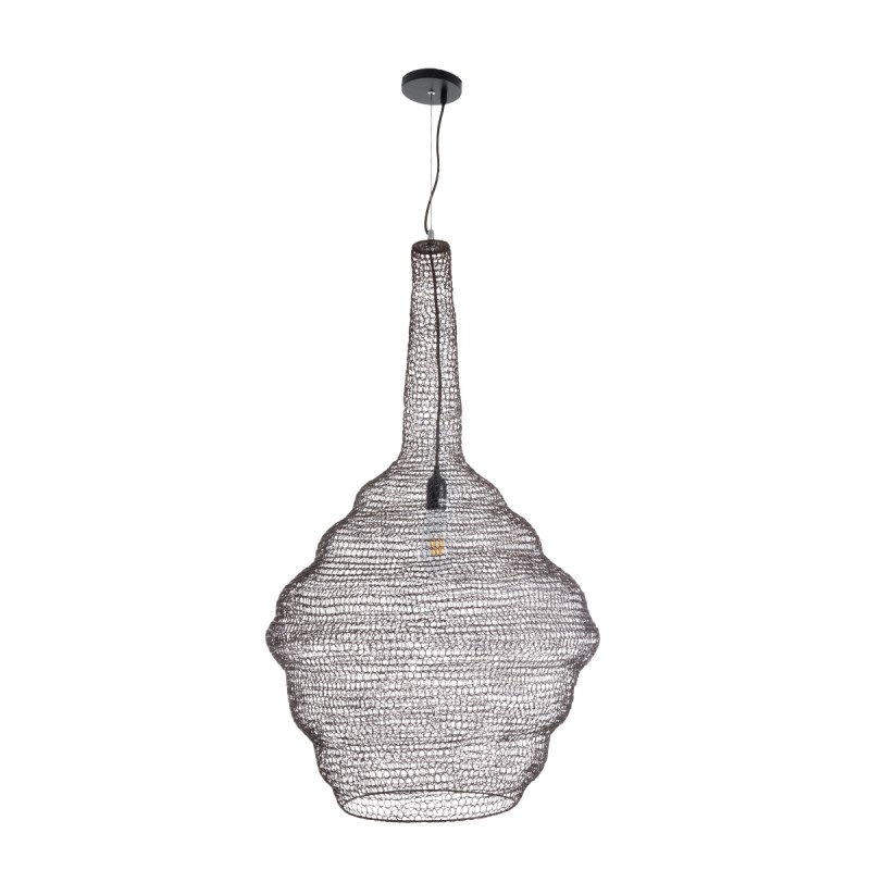 GLOBOSTAR® KENTUCKY 01884 Vintage Κρεμαστό Φωτιστικό Οροφής με Ντουί 1 x E27 AC 220-240V IP20 - Καφέ - Μ60 x Π60 x Υ90cm