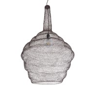 GLOBOSTAR® KENTUCKY 01884 Vintage Κρεμαστό Φωτιστικό Οροφής με Ντουί 1 x E27 AC 220-240V IP20 - Καφέ - Μ60 x Π60 x Υ90cm