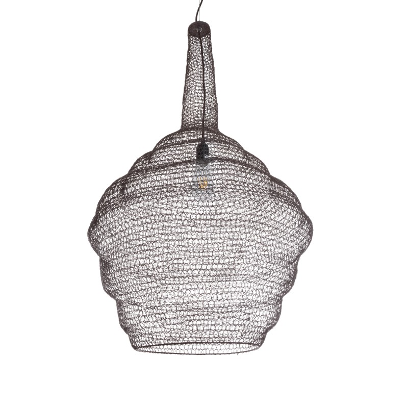 GLOBOSTAR® KENTUCKY 01884 Vintage Κρεμαστό Φωτιστικό Οροφής με Ντουί 1 x E27 AC 220-240V IP20 - Καφέ - Μ60 x Π60 x Υ90cm