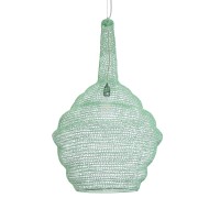 GLOBOSTAR® KENTUCKY 01885 Vintage Κρεμαστό Φωτιστικό Οροφής με Ντουί 1 x E27 AC 220-240V IP20 - Τιρκουάζ - Μ60 x Π60 x Υ90cm