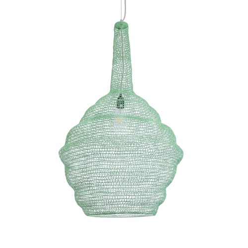 GLOBOSTAR® KENTUCKY 01885 Vintage Κρεμαστό Φωτιστικό Οροφής με Ντουί 1 x E27 AC 220-240V IP20 - Τιρκουάζ - Μ60 x Π60 x Υ90cm