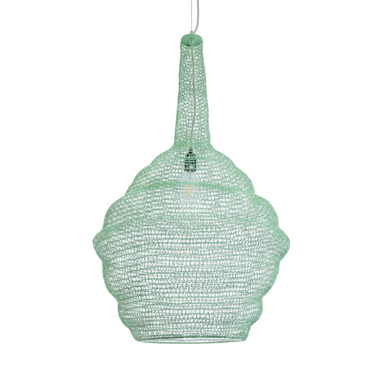 GLOBOSTAR® KENTUCKY 01885 Vintage Κρεμαστό Φωτιστικό Οροφής με Ντουί 1 x E27 AC 220-240V IP20 - Τιρκουάζ - Μ60 x Π60 x Υ90cm
