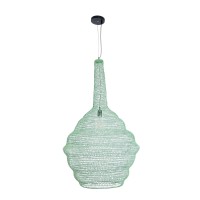 GLOBOSTAR® KENTUCKY 01885 Vintage Κρεμαστό Φωτιστικό Οροφής με Ντουί 1 x E27 AC 220-240V IP20 - Τιρκουάζ - Μ60 x Π60 x Υ90cm