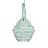 GLOBOSTAR® KENTUCKY 01885 Vintage Κρεμαστό Φωτιστικό Οροφής με Ντουί 1 x E27 AC 220-240V IP20 - Τιρκουάζ - Μ60 x Π60 x Υ90cm