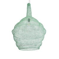 GLOBOSTAR® KENTUCKY 01885 Vintage Κρεμαστό Φωτιστικό Οροφής με Ντουί 1 x E27 AC 220-240V IP20 - Τιρκουάζ - Μ60 x Π60 x Υ90cm
