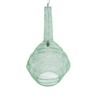 GLOBOSTAR® KENTUCKY 01885 Vintage Κρεμαστό Φωτιστικό Οροφής με Ντουί 1 x E27 AC 220-240V IP20 - Τιρκουάζ - Μ60 x Π60 x Υ90cm