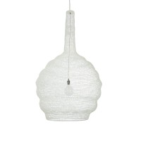 GLOBOSTAR® KENTUCKY 01886 Vintage Κρεμαστό Φωτιστικό Οροφής με Ντουί 1 x E27 AC 220-240V IP20 - Λευκό - Μ90 x Π90 x Υ150cm