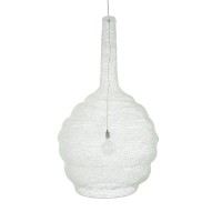 GLOBOSTAR® KENTUCKY 01886 Vintage Κρεμαστό Φωτιστικό Οροφής με Ντουί 1 x E27 AC 220-240V IP20 - Λευκό - Μ90 x Π90 x Υ150cm