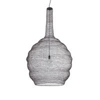 GLOBOSTAR® KENTUCKY 01887 Vintage Κρεμαστό Φωτιστικό Οροφής με Ντουί 1 x E27 AC 220-240V IP20 - Καφέ - Μ90 x Π90 x Υ150cm