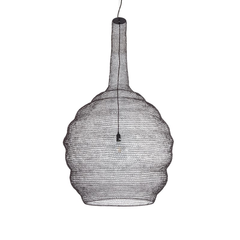 GLOBOSTAR® KENTUCKY 01887 Vintage Κρεμαστό Φωτιστικό Οροφής με Ντουί 1 x E27 AC 220-240V IP20 - Καφέ - Μ90 x Π90 x Υ150cm