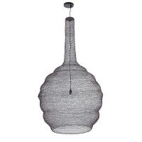 GLOBOSTAR® KENTUCKY 01887 Vintage Κρεμαστό Φωτιστικό Οροφής με Ντουί 1 x E27 AC 220-240V IP20 - Καφέ - Μ90 x Π90 x Υ150cm