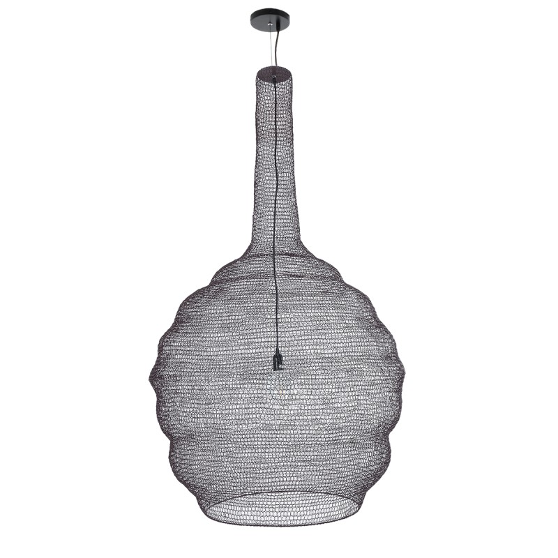 GLOBOSTAR® KENTUCKY 01887 Vintage Κρεμαστό Φωτιστικό Οροφής με Ντουί 1 x E27 AC 220-240V IP20 - Καφέ - Μ90 x Π90 x Υ150cm