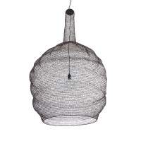 GLOBOSTAR® KENTUCKY 01887 Vintage Κρεμαστό Φωτιστικό Οροφής με Ντουί 1 x E27 AC 220-240V IP20 - Καφέ - Μ90 x Π90 x Υ150cm