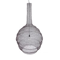 GLOBOSTAR® KENTUCKY 01887 Vintage Κρεμαστό Φωτιστικό Οροφής με Ντουί 1 x E27 AC 220-240V IP20 - Καφέ - Μ90 x Π90 x Υ150cm