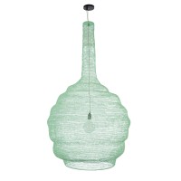 GLOBOSTAR® KENTUCKY 01888 Vintage Κρεμαστό Φωτιστικό Οροφής με Ντουί 1 x E27 AC 220-240V IP20 - Τιρκουάζ - Μ90 x Π90 x Υ150cm