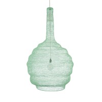 GLOBOSTAR® KENTUCKY 01888 Vintage Κρεμαστό Φωτιστικό Οροφής με Ντουί 1 x E27 AC 220-240V IP20 - Τιρκουάζ - Μ90 x Π90 x Υ150cm