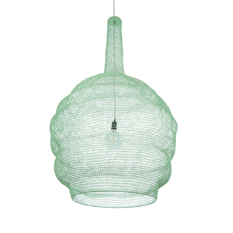 GLOBOSTAR® KENTUCKY 01888 Vintage Κρεμαστό Φωτιστικό Οροφής με Ντουί 1 x E27 AC 220-240V IP20 - Τιρκουάζ - Μ90 x Π90 x Υ150cm