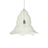 GLOBOSTAR® KENTUCKY 01889 Vintage Κρεμαστό Φωτιστικό Οροφής με Ντουί 1 x E27 AC 220-240V IP20 - Λευκό - Μ50 x Π50 x Υ48cm