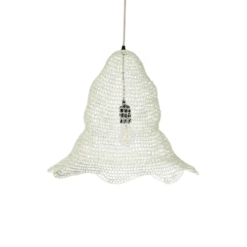 GLOBOSTAR® KENTUCKY 01889 Vintage Κρεμαστό Φωτιστικό Οροφής με Ντουί 1 x E27 AC 220-240V IP20 - Λευκό - Μ50 x Π50 x Υ48cm