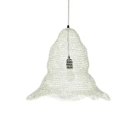 GLOBOSTAR® KENTUCKY 01889 Vintage Κρεμαστό Φωτιστικό Οροφής με Ντουί 1 x E27 AC 220-240V IP20 - Λευκό - Μ50 x Π50 x Υ48cm