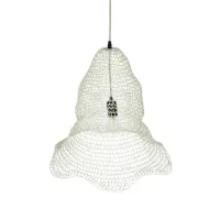 GLOBOSTAR® KENTUCKY 01889 Vintage Κρεμαστό Φωτιστικό Οροφής με Ντουί 1 x E27 AC 220-240V IP20 - Λευκό - Μ50 x Π50 x Υ48cm