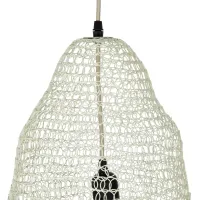 GLOBOSTAR® KENTUCKY 01889 Vintage Κρεμαστό Φωτιστικό Οροφής με Ντουί 1 x E27 AC 220-240V IP20 - Λευκό - Μ50 x Π50 x Υ48cm