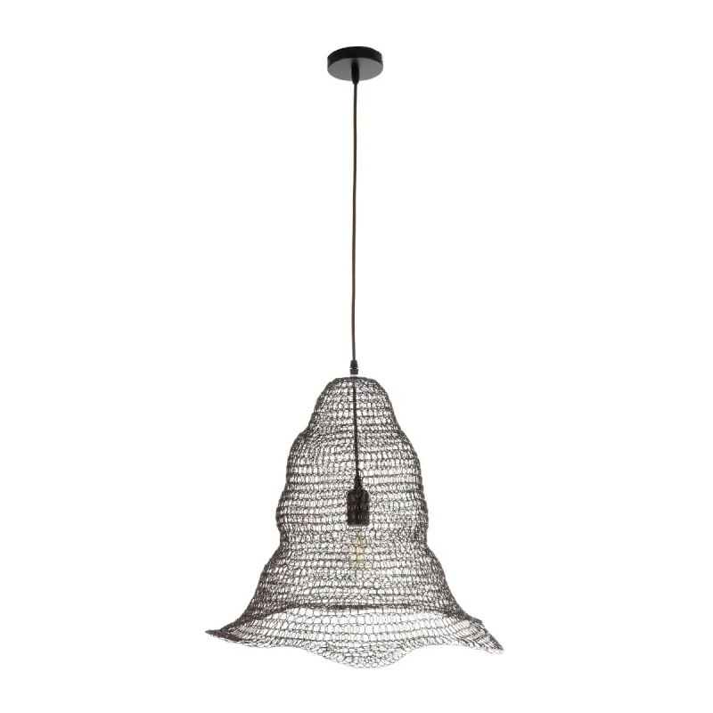 GLOBOSTAR® KENTUCKY 01890 Vintage Κρεμαστό Φωτιστικό Οροφής με Ντουί 1 x E27 AC 220-240V IP20 - Καφέ - Μ50 x Π50 x Υ48cm