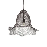 GLOBOSTAR® KENTUCKY 01890 Vintage Κρεμαστό Φωτιστικό Οροφής με Ντουί 1 x E27 AC 220-240V IP20 - Καφέ - Μ50 x Π50 x Υ48cm