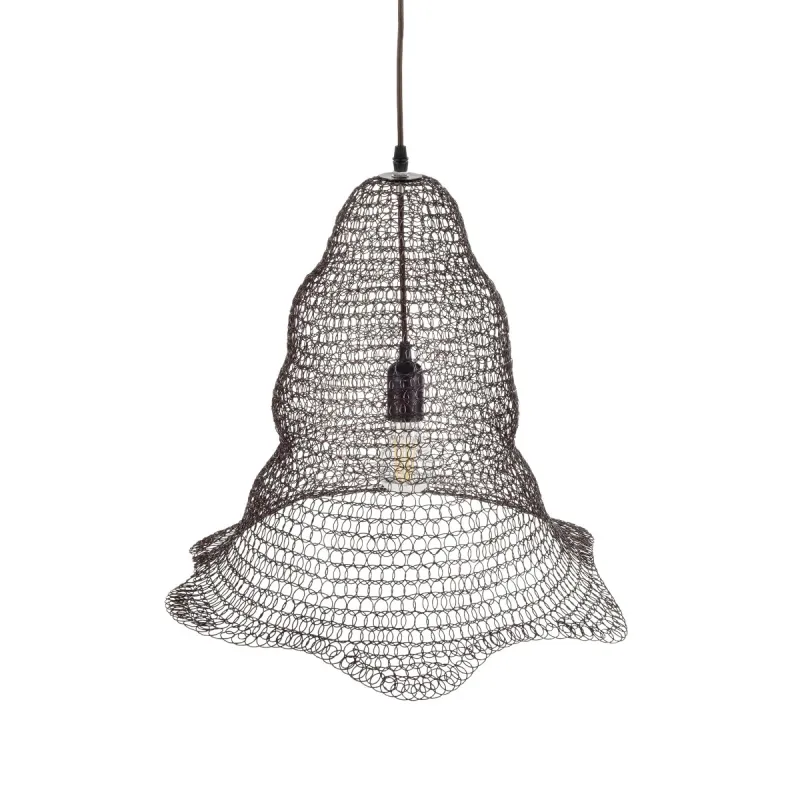 GLOBOSTAR® KENTUCKY 01890 Vintage Κρεμαστό Φωτιστικό Οροφής με Ντουί 1 x E27 AC 220-240V IP20 - Καφέ - Μ50 x Π50 x Υ48cm