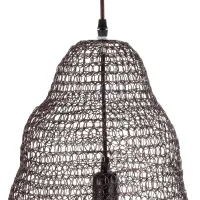 GLOBOSTAR® KENTUCKY 01890 Vintage Κρεμαστό Φωτιστικό Οροφής με Ντουί 1 x E27 AC 220-240V IP20 - Καφέ - Μ50 x Π50 x Υ48cm