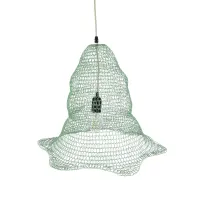 GLOBOSTAR® KENTUCKY 01891 Vintage Κρεμαστό Φωτιστικό Οροφής με Ντουί 1 x E27 AC 220-240V IP20 - Τιρκουάζ - Μ50 x Π50 x Υ48cm