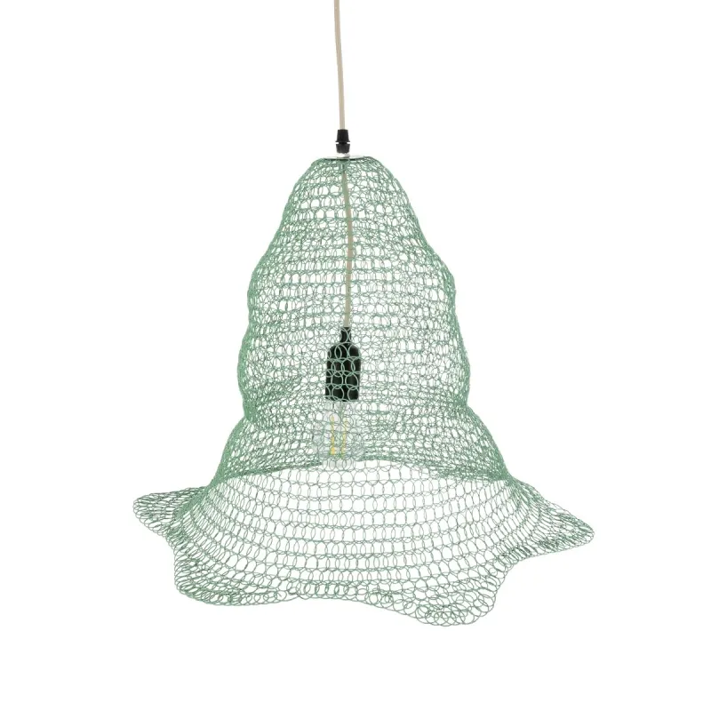 GLOBOSTAR® KENTUCKY 01891 Vintage Κρεμαστό Φωτιστικό Οροφής με Ντουί 1 x E27 AC 220-240V IP20 - Τιρκουάζ - Μ50 x Π50 x Υ48cm