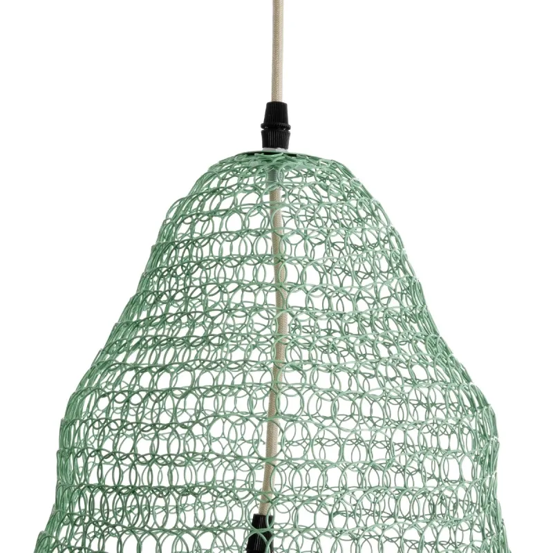GLOBOSTAR® KENTUCKY 01891 Vintage Κρεμαστό Φωτιστικό Οροφής με Ντουί 1 x E27 AC 220-240V IP20 - Τιρκουάζ - Μ50 x Π50 x Υ48cm