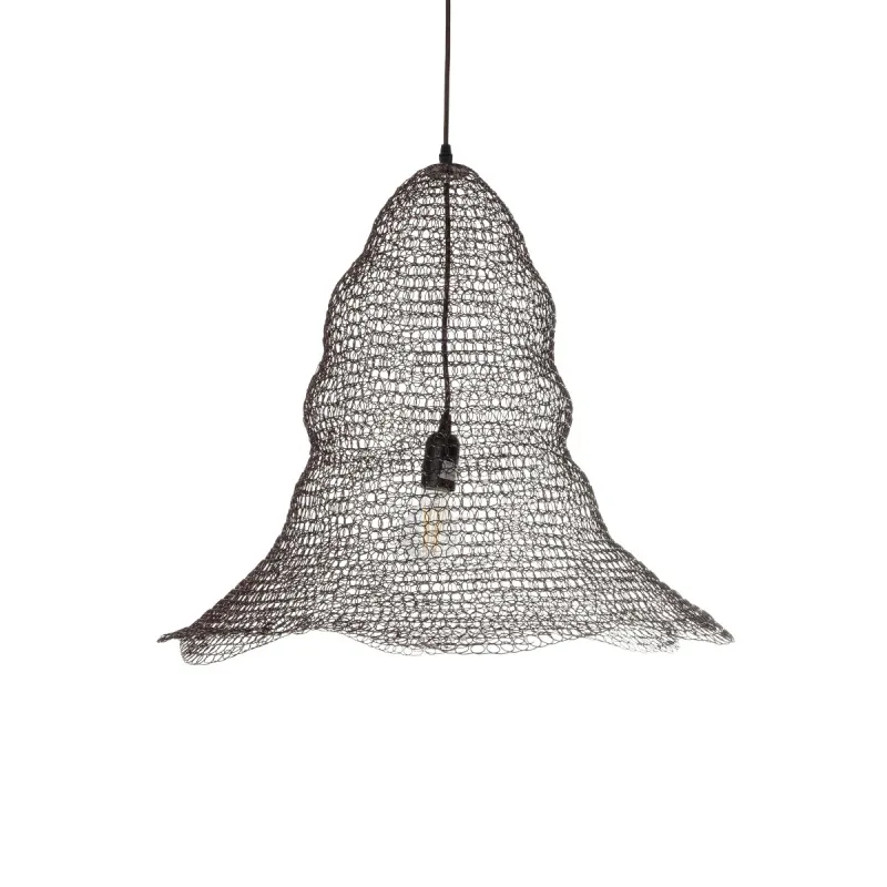 GLOBOSTAR® KENTUCKY 01893 Vintage Κρεμαστό Φωτιστικό Οροφής με Ντουί 1 x E27 AC 220-240V IP20 - Καφέ - Μ60 x Π60 x Υ52cm