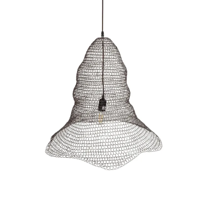 GLOBOSTAR® KENTUCKY 01893 Vintage Κρεμαστό Φωτιστικό Οροφής με Ντουί 1 x E27 AC 220-240V IP20 - Καφέ - Μ60 x Π60 x Υ52cm