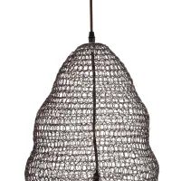 GLOBOSTAR® KENTUCKY 01893 Vintage Κρεμαστό Φωτιστικό Οροφής με Ντουί 1 x E27 AC 220-240V IP20 - Καφέ - Μ60 x Π60 x Υ52cm