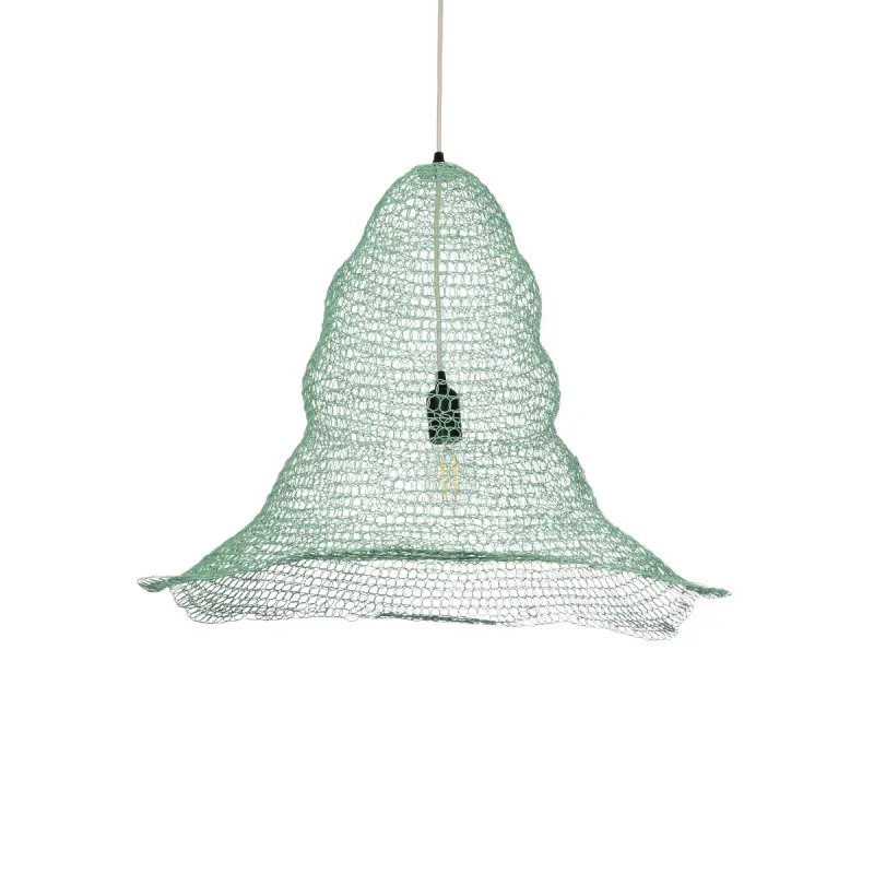 GLOBOSTAR® KENTUCKY 01894 Vintage Κρεμαστό Φωτιστικό Οροφής με Ντουί 1 x E27 AC 220-240V IP20 - Τιρκουάζ - Μ60 x Π60 x Υ52cm