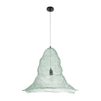 GLOBOSTAR® KENTUCKY 01894 Vintage Κρεμαστό Φωτιστικό Οροφής με Ντουί 1 x E27 AC 220-240V IP20 - Τιρκουάζ - Μ60 x Π60 x Υ52cm