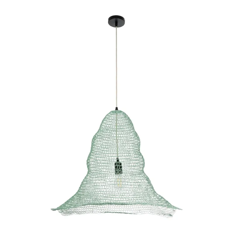 GLOBOSTAR® KENTUCKY 01894 Vintage Κρεμαστό Φωτιστικό Οροφής με Ντουί 1 x E27 AC 220-240V IP20 - Τιρκουάζ - Μ60 x Π60 x Υ52cm
