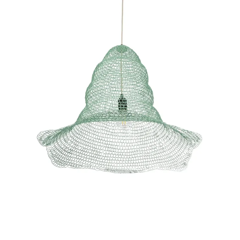 GLOBOSTAR® KENTUCKY 01894 Vintage Κρεμαστό Φωτιστικό Οροφής με Ντουί 1 x E27 AC 220-240V IP20 - Τιρκουάζ - Μ60 x Π60 x Υ52cm