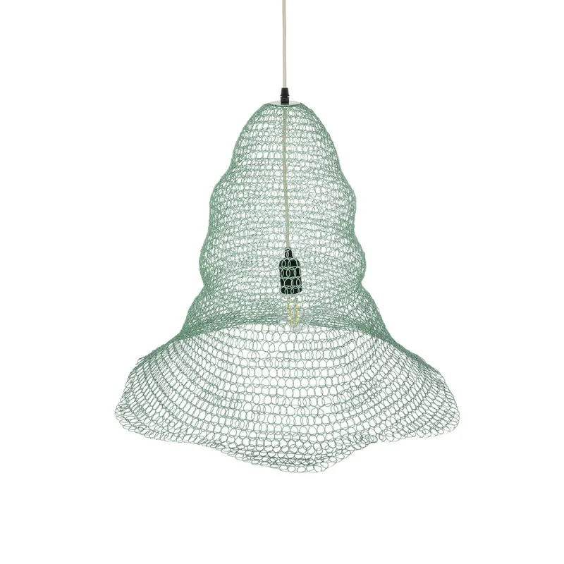 GLOBOSTAR® KENTUCKY 01894 Vintage Κρεμαστό Φωτιστικό Οροφής με Ντουί 1 x E27 AC 220-240V IP20 - Τιρκουάζ - Μ60 x Π60 x Υ52cm