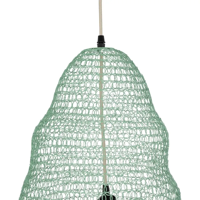 GLOBOSTAR® KENTUCKY 01894 Vintage Κρεμαστό Φωτιστικό Οροφής με Ντουί 1 x E27 AC 220-240V IP20 - Τιρκουάζ - Μ60 x Π60 x Υ52cm