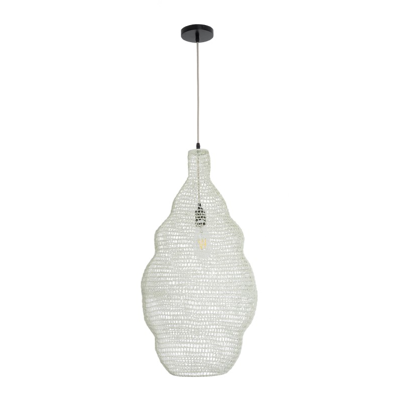 GLOBOSTAR® KENTUCKY 01895 Vintage Κρεμαστό Φωτιστικό Οροφής με Ντουί 1 x E27 AC 220-240V IP20 - Λευκό - Μ40 x Π40 x Υ70cm